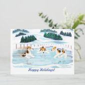 Invitation Date de patinage Terrier Fox Wire (Debout devant)