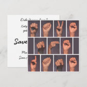 Invitation Date de sauvegarde de la langue des signes (Devant / Derrière)