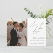 Invitation Date de sauvegarde de photo de script minimal (Debout devant)