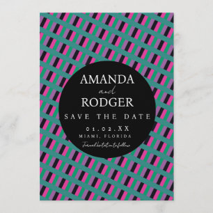 Invitation Date diagonale en gras cousue