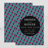 Invitation Date diagonale en gras cousue (Devant / Derrière)