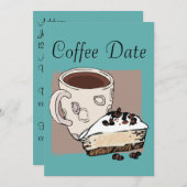 Invitation Date du café (Devant / Derrière)