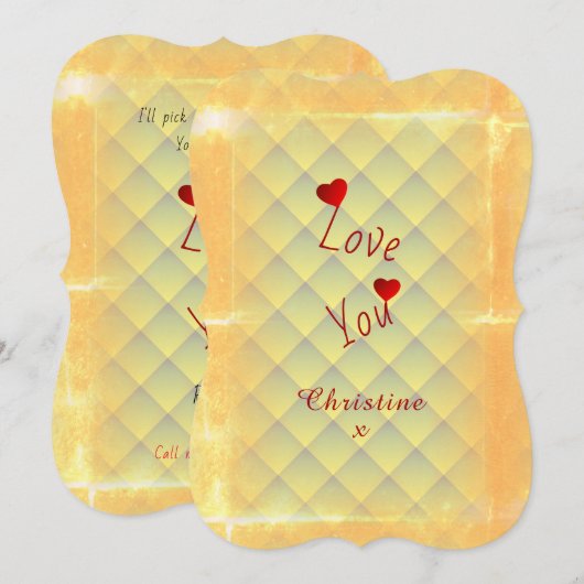 Invitation Date du dîner (Devant / Derrière)