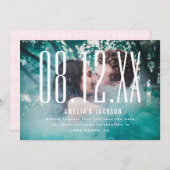 Invitation Date grande, typographie en gras, Enregistrer la d (Devant / Derrière)