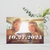 Invitation Date mémorable Couleur modifiable Enregistrer La C (Debout devant)