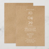 Invitation Date spéciale moderne Dîner de répétition russe (Devant / Derrière)