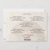 Invitation Dates multi d'invitation de partie de billet (Dos)