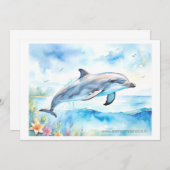 Invitation Dauphin (Devant / Derrière)