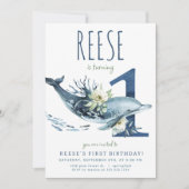 Invitation Dauphin 1er Anniversaire (Devant)