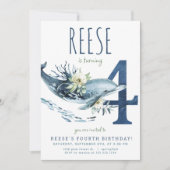 Invitation Dauphin 4e anniversaire (Devant)