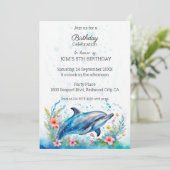 Invitation Dauphin Adorable (Debout devant)