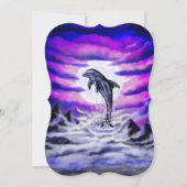 Invitation Dauphin clair de lune (Devant)