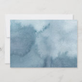 Invitation Dauphin d'aquarelle et fête florale blanche (Dos)