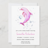 Invitation Dauphin d'aquarelle sous le Baby shower marin (Devant)