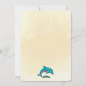 Invitation Dauphin et sébaste Tropical Thème Anniversaire (Dos)