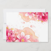 Invitation Dauphin rose délice Baby shower fille (Dos)