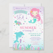 Invitation Dauphin Sirène - Sous la Mer (Devant)