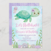 Invitation Dauphin sous la mer 1er anniversaire (Devant / Derrière)