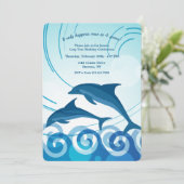 Invitation Dauphins année bissextile (Debout devant)