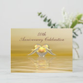 Invitation Dauphins et Cœur de jubilé d'or (Debout devant)