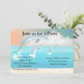 Invitation dauphins faisant des sauts dans l'océan       (Debout devant)