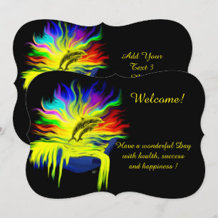 Invitation Dauphins sous le soleil, Ajouter votre texte