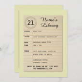 Invitation d'auteur de fête d'anniversaire de (Devant / Derrière)