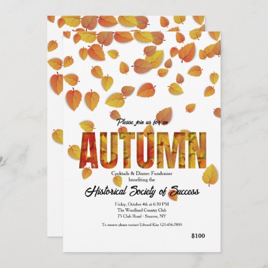 Invitation d'automne (Devant / Derrière)