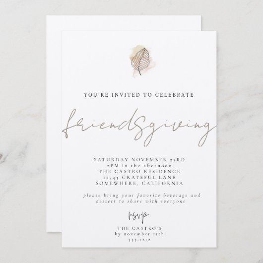 Invitation d'automne (Devant / Derrière)