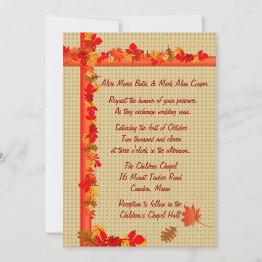 Invitation d'automne (Devant)