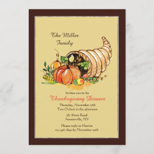 Invitation d'automne de Cornucopia