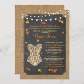 Invitation d'automne de la fête de la mariée Linge (Devant / Derrière)