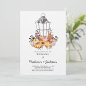 Invitation d'automne de la lanterne mariage (Debout devant)