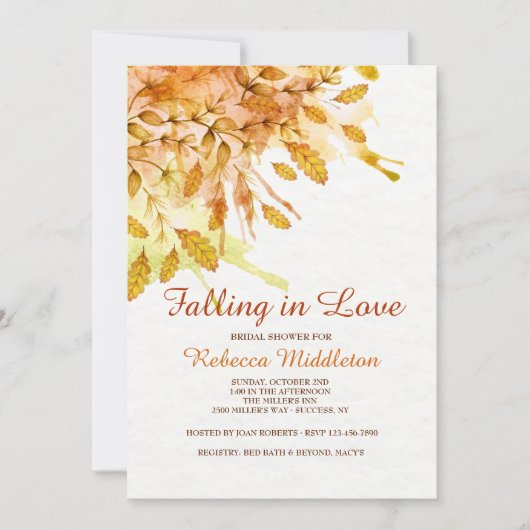 Invitation d'automne de la Nouvelle Angleterre (Devant)