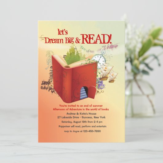 Invitation d'aventure de lecture (Debout devant)