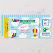 Invitation d'aviation - Invitations de billets d'a (Devant / Derrière)