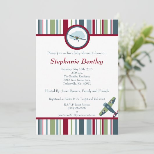 Invitation d'avion 5x7 (Debout devant)