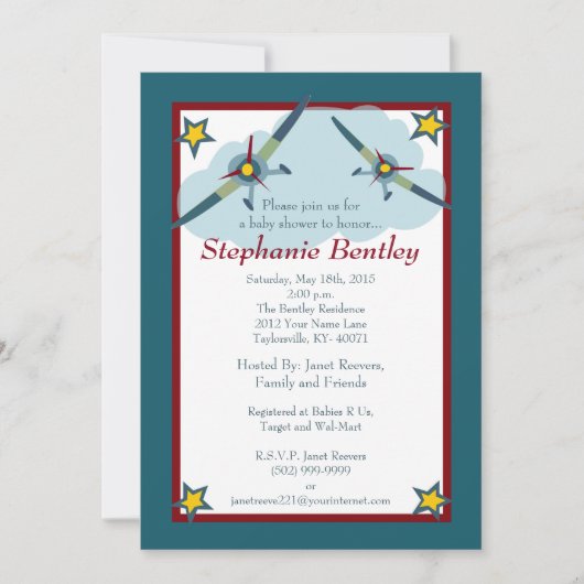 Invitation d'avion de 2x7 Wings (Devant)