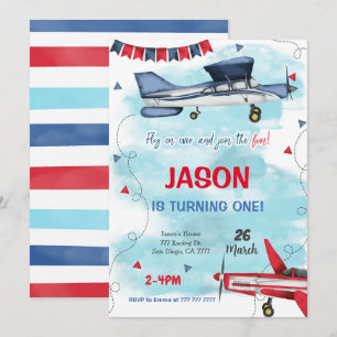 Invitation d'avion modifiable