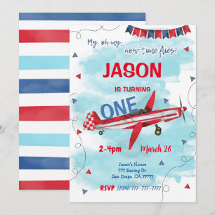 Invitation d'avion modifiable