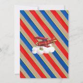 Invitation d'avion vintage, 1er anniversaire pour  (Dos)