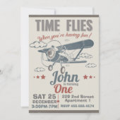 Invitation d'avion vintage - Invitation d'avion (Devant)
