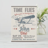 Invitation d'avion vintage - Invitation d'avion (Debout devant)