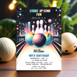 Invitation Day Neon Boy Kids Team Event Bowling 21st Birthday<br><div class="desc">Commencez une fête spectaculaire avec notre "Day Neon Boy Team Event Bowling 40th Birthday Invitation"! Cette invitation captivante présente des couleurs néons vives et des graphismes amusants pour bowling, ce qui en fait un lieu idéal pour une fête dynamique et énergique de 40e anniversaire. Idéal pour un événement d'équipe ou...</div>