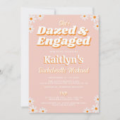 Invitation Dazed & Engaged Groovy 70s Bachelorette Itinerary (Devant)
