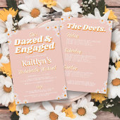 Invitation Dazed & Engaged Groovy 70s Bachelorette Itinerary