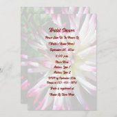 Invitation Dazzling Dahlia Flower Fête des mariées (Devant / Derrière)