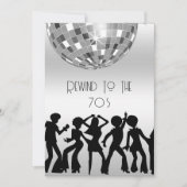 Invitation Dazzling Disco Ball 70's Disco Anniversaire (Devant)