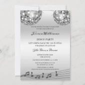 Invitation Dazzling Disco Ball 70's Disco Anniversaire (Dos)