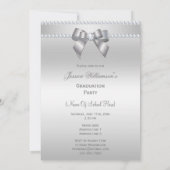 Invitation Dazzling Silver Graduation Party (Dos)